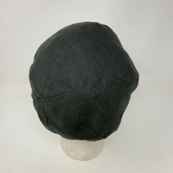 Goorin Bros Reversible Newsboy Cap Black & Grey Pinstripe Cotton Flat Hat Size M - Picture 6 of 15